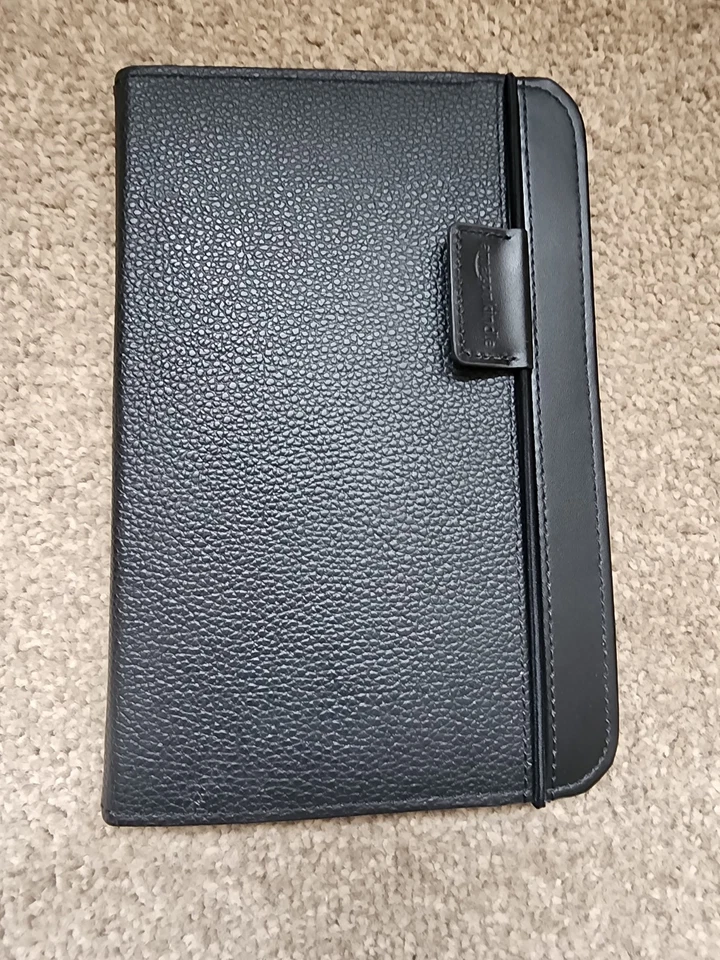 Genuine Amazon Black Leather Cover case for Kindle Keyboard  D00901 3rd Gen. - Image 1 of 3