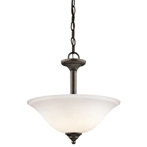 Kichler 3694W Bronze Armida 2-Light Semi-Flush Indoor Ceiling Fixture - Picture 1 of 4