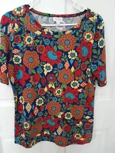 Camiseta LulaRoe colorida floral usada pero apenas si alguna vez usada - Imagen 1 de 4