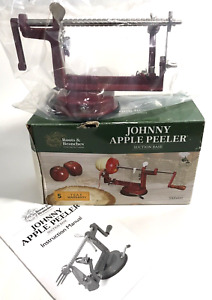 Johnny Apple Peeler Stainless Steel Blades Cast Iron Body Suction Base New