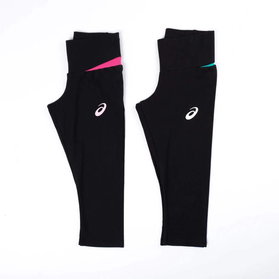 Women Asics Essential Knee Tight Leggings Pink / Green 130813 - Image 1 of 1