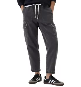 Gap Women’s Easy Cargo Pant Black Wash NWT (M) - Picture 1 of 5