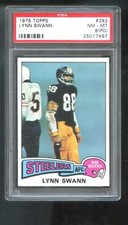1975 Topps #282 Lynn Swann ROOKIE RC PSA 8 (PD) Graded Football Card Steelers