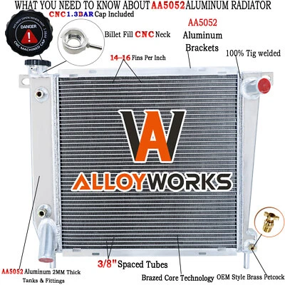 4 Row Radiator For 1991-1994 Ford Explorer Bronco II/ Mazda Navajo/85-94 Ranger — 第 1/4 张图片