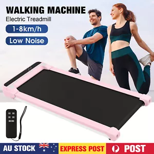 Electric Walking Pad Treadmill for Home Compact Walking Machine 1-8km/h Pink - Picture 1 of 11