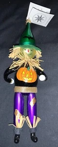 1998 RADKO ITALIAN GLASS HALLOWEEN ORNAMENT - ‘FIELD FRIEND’ SCARECROW - Picture 1 of 8