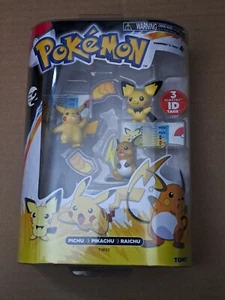 Pokemon TOMY Evolution 3-Pack Pichu, Pikachu, Raichu Sealed 2013 - Picture 1 of 5