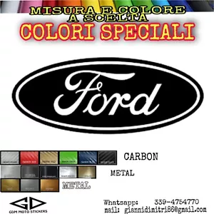 Adesivo PRESPAZIATO REPLICA logo FORD misura e colori metal a scelta - Imagen 1 de 15
