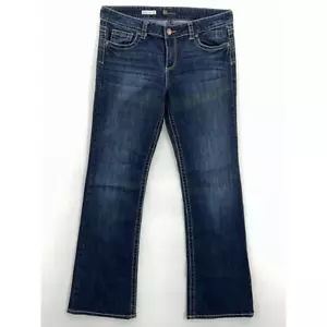 Stivali donna Kut From The Kloth Natalie taglio jeans blu denim vita alta 12 - Foto 1 di 11