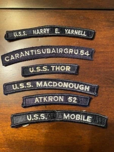 U.S. NAVY - RANK PATCHES & SHIP TAB (LOT 4) - 12 Pieces - Picture 1 of 2