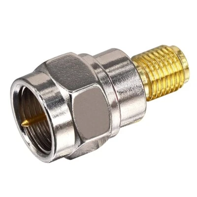 Connector RF Coaxial Coax Adapter F Type Male Jack to SMA Female Plug Straight - Image 1 of 4