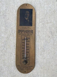 bakers hygrade ice cream wooden thermometer 1925 Youngstown Cleveland Wheeling - Picture 1 of 5