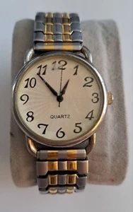 Men's Silvertone 8.5" Watch Hadley Roma Band New Battery - Picture 1 of 8
