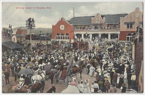 1909 Douglas, Arizona - Minatori di rame in concorso di perforazione - vecchia cartolina mineraria - Foto 1 di 2