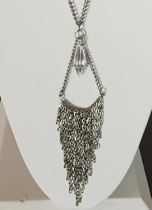 Fashion Necklace w/ Chandelier Pendant (18.5in) - Picture 1 of 3