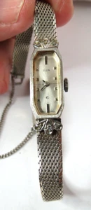 RELOJ ELGIN 80F 17'J VINTAGE PARA MUJER RELLENO ORO BLANCO 10K Y 6 DIAMANTES FUNCIONAMIENTO MANUAL - Imagen 1 de 8