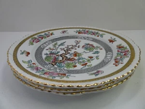 ANTIQUE WILLIAM ADAMS INDIAN TREE SET OF 3 ENTREE PLATES 22.5 CM DIAMETER - Picture 1 of 9