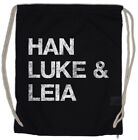 HAN LUKE & LEIA Drawstring Bag Darth Solo X Red Star Five Wars Wing Skywalker