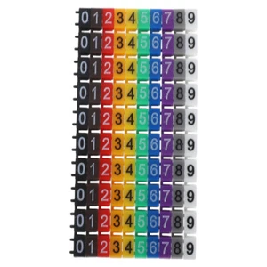 100 Pcs Wire Number Tags Clip on Labels Cable Identification Marker - Afbeelding 1 van 12