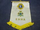 Vintage Lions Club International Banner Flag Enna Italy Signed By Pino C.