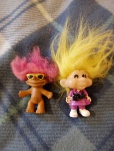 Vtg Lot Of 2 1991 Troll Dolls - Picture 1 of 7