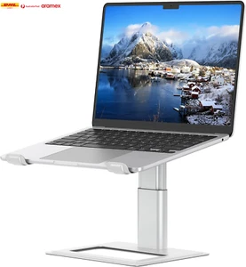 Adjustable Laptop Stand for Desk, Computer Stand, Ergonomic Laptop Riser Holder - Picture 1 of 7