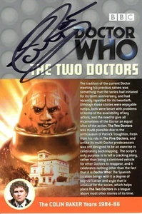 Doctor Who: The Two Doctors DVD Insert Signed by COLIN BAKER - Imagen 1 de 1