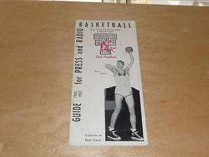 1952 1953 TEXAS TECH COLLEGE BASKETBALL MEDIA GUIDE EX-MINT - Picture 1 of 1