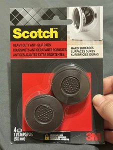 Scotch Heavy Duty Anti-Skid Anti-Skid 4 -Pack 1.5” Brown Plastic Gripper Pads - Picture 1 of 3