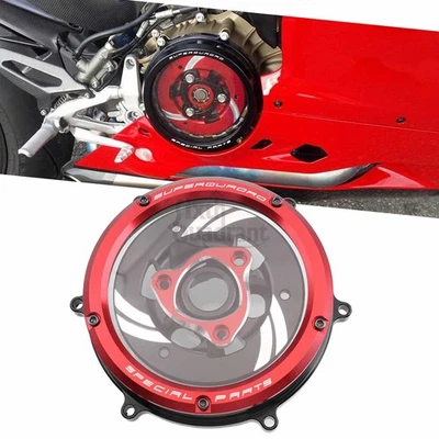 Cubierta de embrague transparente y retención de resorte para Ducati 959 1199 1299 Panigale V2 Racing Foto 1 de 4