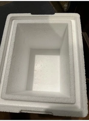 Insulated Box  Styrofoam Cooler  8"X  6"X 9"x  Interior re-usable shipping - Image 1 of 3