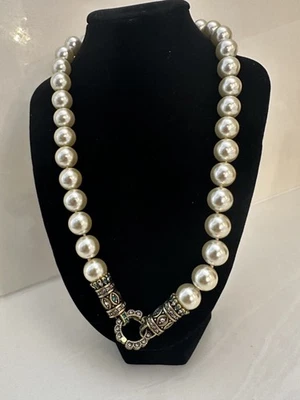 Heidi Daus imitación perla Swarovski estrás detalles 18" Foto 1 de 2