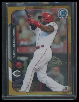 2015 Bowman Chrome #98 Brandon Phillips Gold Refractors #/50 - Image 1 of 2