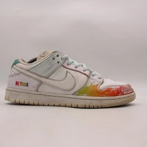 Nike Dunk SB Be True Men's Size 10.5 OG White Multicolored Distressed DR4876-100 - Picture 1 of 11
