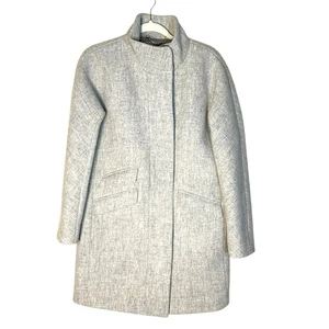 J. Cappotto Crew Cocoon Stadio Italiano Panno Erica Grigio Blu Donna Taglia 4 - Foto 1 di 13