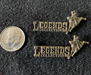 2x PBR  Professional Bill Riders Legends Cowboy Hat  Hatpin Tack Pin Lapel Vtg - Picture 1 of 2