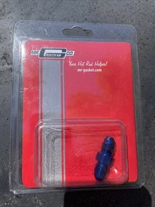 Mr Gasket 481504 -4AN Male Union 4AN BLUE Aluminum SCCA Fuel Oil Water New - Bild 1 von 3