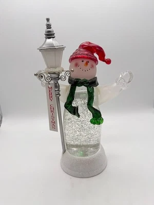 Globo de agua con brillo giratorio muñeco de nieve Navidad claro funciona Foto 1 de 4