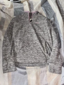 Weird fish Grey And Pink Fleece Quarter Zip Jumper Size 10 - Picture 1 of 6