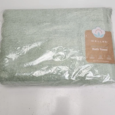 Toalla de baño Target WELLBE 100 % algodón turco verde suave 30" x 56" NUEVA sellada Foto 1 de 3
