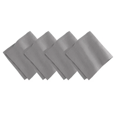 Villeroy  Boch La Classica Luxury Linen Fabric Napkin Set of 4, 21x21, Gray - Image 1 of 4