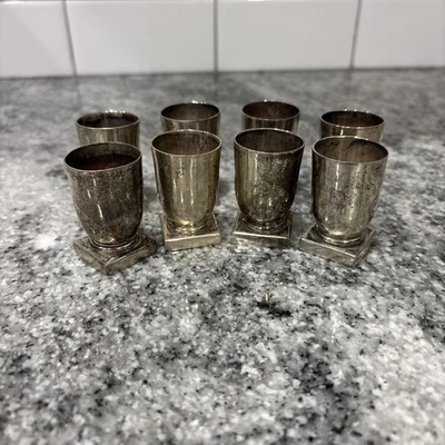 8 WILLIAM SPRATLING VINTAGE 1930'S STERLING SILVER SHOT GLASSES 🚀 FREE SHIPPING - Image 1 of 4