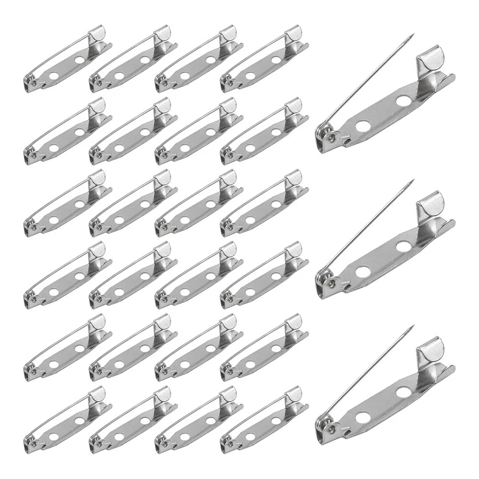 100 Pcs Brooch Pins,Secure Brooch Pin,Secure Back Clasp with Back Bar3716 - Image 1 of 4