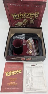 CIB Yahtzee Deluxe Edition Milton Bradley 1997 Complete w/ Unused Chips Pencils - Picture 1 of 6