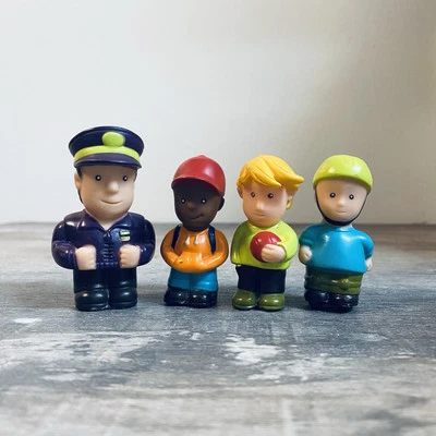 4  Battat School Bus Driver W/ 3 Kids Figures Cake Toppers Toys - Image 1 of 4
