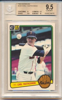 Donruss Carl Yastrzemski 1983 (HOF) (#326) (Subs 1-10/2-9,5's/1-9) BGS9,5 BGS* Foto 1 de 2