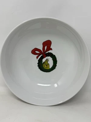 New GRINCH Ceramic Christmas  Serving Pasta Fruit Bowl Dr Seuss 9.5” holiday - Image 1 of 4