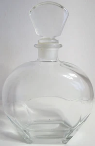 Vintage Clear Glass Decanter Carafe with Stopper Made in Italy 9" Tall - Picture 1 of 7