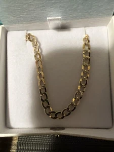 10 Karat Echtgold 22 Zoll 4,7 mm Diamantschliff Kubanische Kette (8 Gramm Gewicht) - Bild 1 von 8