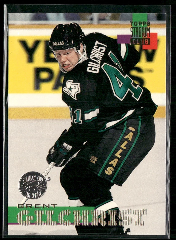 1994-95 Stadium Club Brent Gilchrist Super Teams Stanley Cup Champion #143 Stars - Image 1 of 2